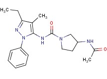 3-(acetylamino)-N-(3-ethyl-4-methyl-1-phenyl-1H-pyrazol-5-yl)pyrrolidine-1-carboxamide