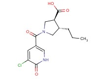 (3S*,4S*)-1-[(5-chloro-6-oxo-1,6-dihydropyridin-3-yl)carbonyl]-4-propylpyrrolidine-3-carboxylic acid