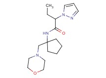 N-[1-(4-morpholinylmethyl)cyclopentyl]-2-(1H-pyrazol-1-yl)butanamide