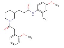 N-(4-methoxy-2-methylphenyl)-3-{1-[(2-methoxyphenyl)acetyl]-3-piperidinyl}propanamide