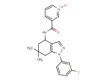 N-[1-(3-fluorophenyl)-6,6-dimethyl-4,5,6,7-tetrahydro-1H-indazol-4-yl]nicotinamide 1-oxide