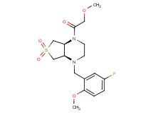 (4aS*,7aR*)-1-(5-fluoro-2-methoxybenzyl)-4-(methoxyacetyl)octahydrothieno[3,4-b]pyrazine 6,6-dioxide