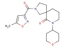2-[(5-methyl-3-isoxazolyl)carbonyl]-7-(tetrahydro-2H-pyran-4-yl)-2,7-diazaspiro[4.5]decan-6-one