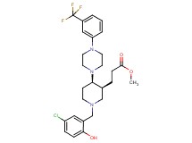 methyl 3-((3S*,4R*)-1-(5-chloro-2-hydroxybenzyl)-4-{4-[3-(trifluoromethyl)phenyl]-1-piperazinyl}-3-piperidinyl)propanoate