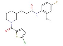 3-{1-[(5-chloro-2-thienyl)carbonyl]-3-piperidinyl}-N-(4-fluoro-2-methylphenyl)propanamide