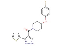 4-(4-fluorophenoxy)-1-{[3-(2-thienyl)-1H-pyrazol-4-yl]carbonyl}piperidine