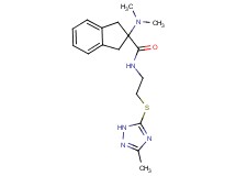 2-(dimethylamino)-N-{2-[(3-methyl-1H-1,2,4-triazol-5-yl)thio]ethyl}-2-indanecarboxamide