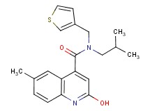 2-hydroxy-N-isobutyl-6-methyl-N-(3-thienylmethyl)-4-quinolinecarboxamide