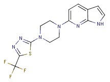 6-{4-[5-(trifluoromethyl)-1,3,4-thiadiazol-2-yl]piperazin-1-yl}-1H-pyrrolo[2,3-b]pyridine