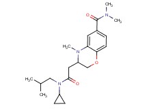 3-{2-[cyclopropyl(isobutyl)amino]-2-oxoethyl}-N,N,4-trimethyl-3,4-dihydro-2H-1,4-benzoxazine-6-carboxamide