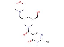 5-{[(3R*,5R*)-3-(hydroxymethyl)-5-(4-morpholinylmethyl)-1-piperidinyl]carbonyl}-2-methyl-4(3H)-pyrimidinone