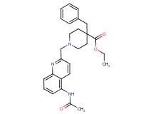 ethyl 1-{[5-(acetylamino)-2-quinolinyl]methyl}-4-benzyl-4-piperidinecarboxylate