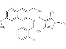 ({2-[(2-chlorobenzyl)oxy]-7-methoxy-3-quinolinyl}methyl)[(1,3,5-trimethyl-1H-pyrazol-4-yl)methyl]amine