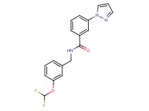 N-[3-(difluoromethoxy)benzyl]-3-(1H-pyrazol-1-yl)benzamide