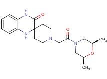 1-{2-[(2R*,6S*)-2,6-dimethyl-4-morpholinyl]-2-oxoethyl}-1',4'-dihydro-3'H-spiro[piperidine-4,2'-quinoxalin]-3'-one