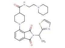 1-{1,3-dioxo-2-[1-(1,3-thiazol-2-yl)ethyl]-2,3-dihydro-1H-isoindol-4-yl}-N-[2-(1-piperidinyl)ethyl]-4-piperidinecarboxamide
