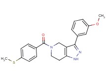 3-(3-methoxyphenyl)-5-[4-(methylthio)benzoyl]-4,5,6,7-tetrahydro-1H-pyrazolo[4,3-c]pyridine