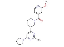 4-[1-(2-methoxyisonicotinoyl)-3-piperidinyl]-2-methyl-6-(1-pyrrolidinyl)pyrimidine