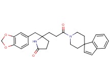 5-(1,3-benzodioxol-5-ylmethyl)-5-[3-oxo-3-(1'H-spiro[indene-1,4'-piperidin]-1'-yl)propyl]-2-pyrrolidinone