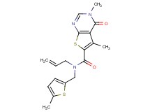 N-allyl-3,5-dimethyl-N-[(5-methyl-2-thienyl)methyl]-4-oxo-3,4-dihydrothieno[2,3-d]pyrimidine-6-carboxamide