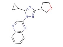 2-[5-cyclopropyl-3-(tetrahydrofuran-3-yl)-1H-1,2,4-triazol-1-yl]quinoxaline