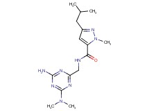 N-{[4-amino-6-(dimethylamino)-1,3,5-triazin-2-yl]methyl}-3-isobutyl-1-methyl-1H-pyrazole-5-carboxamide