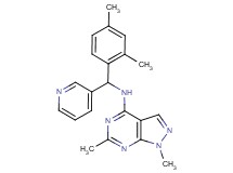 N-[(2,4-dimethylphenyl)(3-pyridinyl)methyl]-1,6-dimethyl-1H-pyrazolo[3,4-d]pyrimidin-4-amine