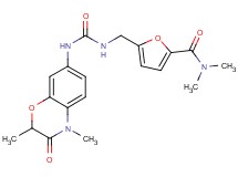 5-[({[(2,4-dimethyl-3-oxo-3,4-dihydro-2H-1,4-benzoxazin-7-yl)amino]carbonyl}amino)methyl]-N,N-dimethyl-2-furamide