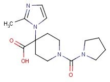 4-(2-methyl-1H-imidazol-1-yl)-1-(pyrrolidin-1-ylcarbonyl)piperidine-4-carboxylic acid