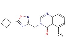 3-[(5-cyclobutyl-1,2,4-oxadiazol-3-yl)methyl]-5-methylquinazolin-4(3H)-one