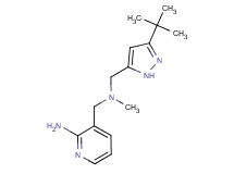 3-{[[(3-tert-butyl-1H-pyrazol-5-yl)methyl](methyl)amino]methyl}pyridin-2-amine