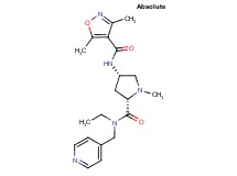 N-((3S,5S)-5-{[ethyl(pyridin-4-ylmethyl)amino]carbonyl}-1-methylpyrrolidin-3-yl)-3,5-dimethylisoxazole-4-carboxamide