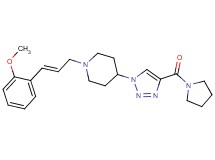 1-[(2E)-3-(2-methoxyphenyl)-2-propen-1-yl]-4-[4-(1-pyrrolidinylcarbonyl)-1H-1,2,3-triazol-1-yl]piperidine
