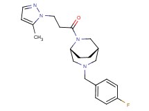 (1S*,5R*)-3-(4-fluorobenzyl)-6-[3-(5-methyl-1H-pyrazol-1-yl)propanoyl]-3,6-diazabicyclo[3.2.2]nonane