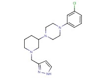 1-(3-chlorophenyl)-4-[1-(1H-pyrazol-3-ylmethyl)-3-piperidinyl]piperazine