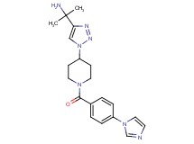 2-(1-{1-[4-(1H-imidazol-1-yl)benzoyl]-4-piperidinyl}-1H-1,2,3-triazol-4-yl)-2-propanamine