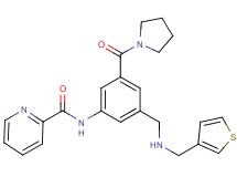 N-(3-(1-pyrrolidinylcarbonyl)-5-{[(3-thienylmethyl)amino]methyl}phenyl)-2-pyridinecarboxamide