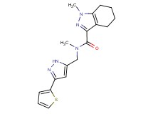 N,1-dimethyl-N-{[3-(2-thienyl)-1H-pyrazol-5-yl]methyl}-4,5,6,7-tetrahydro-1H-indazole-3-carboxamide