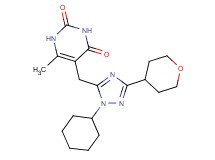 5-{[1-cyclohexyl-3-(tetrahydro-2H-pyran-4-yl)-1H-1,2,4-triazol-5-yl]methyl}-6-methylpyrimidine-2,4(1H,3H)-dione