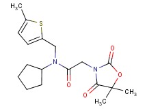 N-cyclopentyl-2-(5,5-dimethyl-2,4-dioxo-1,3-oxazolidin-3-yl)-N-[(5-methyl-2-thienyl)methyl]acetamide