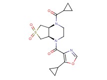(4aR*,7aS*)-1-(cyclopropylcarbonyl)-4-[(5-cyclopropyl-1,3-oxazol-4-yl)carbonyl]octahydrothieno[3,4-b]pyrazine 6,6-dioxide