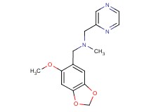 1-(6-methoxy-1,3-benzodioxol-5-yl)-N-methyl-N-(pyrazin-2-ylmethyl)methanamine