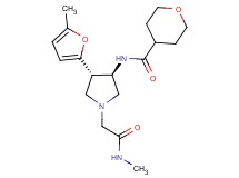 N-[rel-(3R,4S)-1-[2-(methylamino)-2-oxoethyl]-4-(5-methyl-2-furyl)-3-pyrrolidinyl]tetrahydro-2H-pyran-4-carboxamide hydrochloride