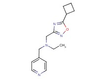 N-[(5-cyclobutyl-1,2,4-oxadiazol-3-yl)methyl]-N-(pyridin-4-ylmethyl)ethanamine