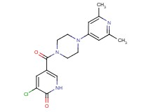 3-chloro-5-{[4-(2,6-dimethyl-4-pyridinyl)-1-piperazinyl]carbonyl}-2(1H)-pyridinone