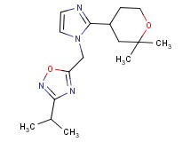 5-{[2-(2,2-dimethyltetrahydro-2H-pyran-4-yl)-1H-imidazol-1-yl]methyl}-3-isopropyl-1,2,4-oxadiazole