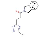 (1R*,2R*,6S*,7S*)-4-[3-(5-methyl-1H-1,2,4-triazol-3-yl)propanoyl]-4-azatricyclo[5.2.2.0~2,6~]undecane