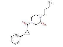 1-butyl-4-{[(1R*,2R*)-2-phenylcyclopropyl]carbonyl}piperazin-2-one