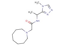 2-azocan-1-yl-N-[1-(4-methyl-4H-1,2,4-triazol-3-yl)ethyl]acetamide