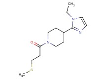 4-(1-ethyl-1H-imidazol-2-yl)-1-[3-(methylthio)propanoyl]piperidine